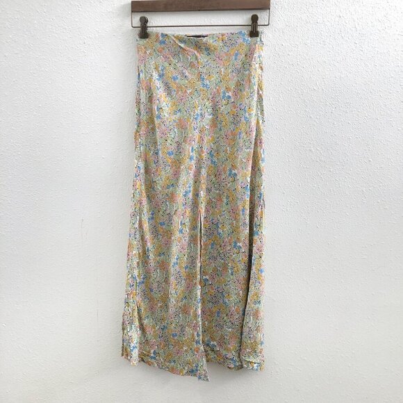 ZARA Animal Print Midi Skirt Small Size - Picture 1 of 8